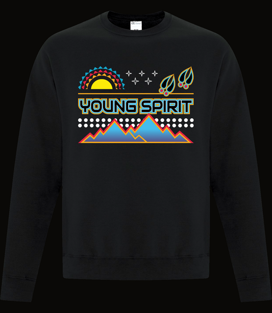 Young Spirit Sunrise Crewneck — Black