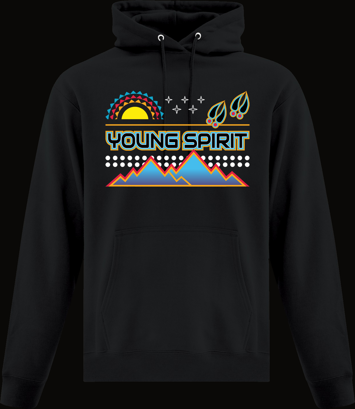 Young Spirit Sunrise Hoodie — Black